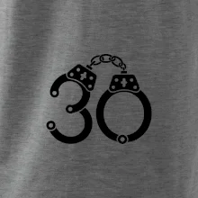 Narozeninové tričko pro policajta - pouta 30