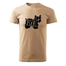 Jorkšírský teriér - Yorkie - Nápis v těle Jorkšírský teriér - Yorkie - Nápis v těle
