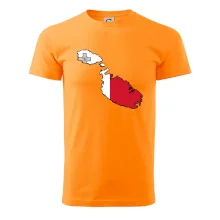 Mapa Malta s vlajkou