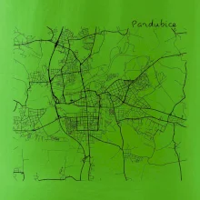 Mapy měst černobílé Pardubice