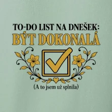 To-Do list na dnešek Být dokonalá