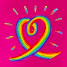 Srdce pride duha kreslená