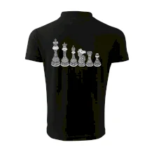 Šachové figurky v řadě - kreslené