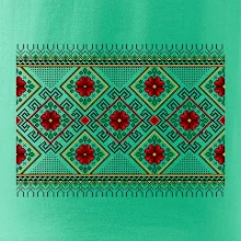 Ukrajinský vzor - Červeno Zelený