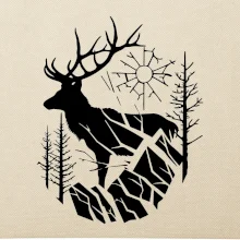 Jelen v lese křivky