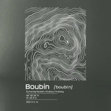 Boubín - vrstevnice v obdélníku