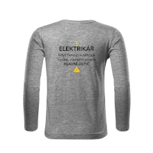 Elektrikář - hlavní jistič - Nápis na zádech