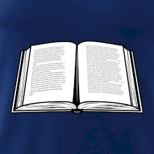 Kniha černobílá otevřená s textem