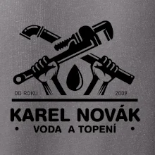 Instalatér - Překřížené klíče vlastní nápis