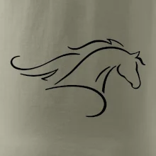 Kůň - bežící silueta hlavy