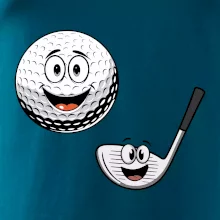 Parové triko - Golfová hůl a míček