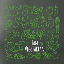 Jsem vegetarián - zelenina ve čtverci