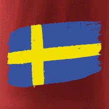 Švédsko vlajka štětkou