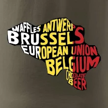 Mapy - názvy měst - Belgie