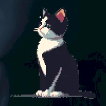 Mourovatá kočka pixel