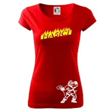 Hasič stojící - nápis hasiči - Velký nápis  na zádech