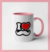 i love mustache - obrys