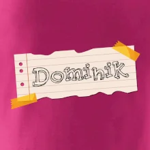 Papírek se jmenovkou - vlastní jméno