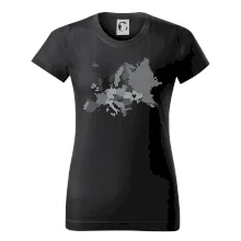 Mapa Evropy - srdce v Ukrajině