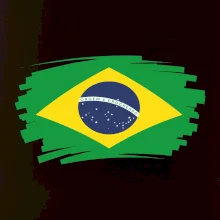 Brazílie vlajka štětkou Brazílie vlajka štětkou