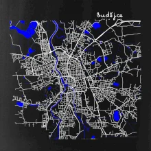 Budějce  - Mapa s vodními toky