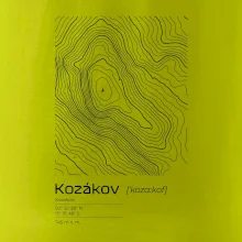 Kozákov - vrstevnice v obdélníku
