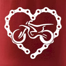 Moto srdce řetěz - enduro