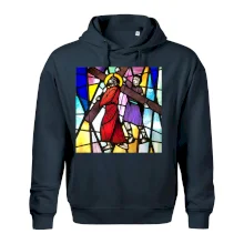 Vitráž - Ježíš a kříž