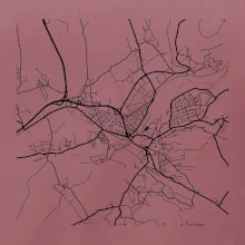 Mapy měst černobílé Turnov