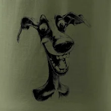 Černobílá karikatura chrt