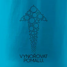 Vynořovat pomalu šipka vzhůru vytvořená z potápěčských bublinek