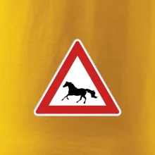 Dopravní značka - Pozor kůň běžící