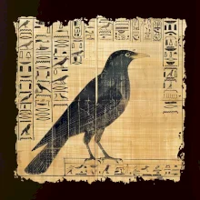 Egyptské hieroglyfy pták