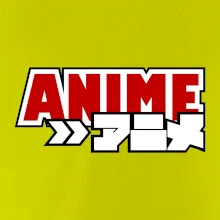Anime nápis červený