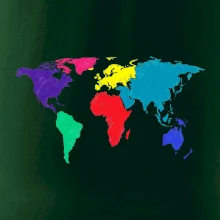 Světové kontinenty bez názvů - barevné