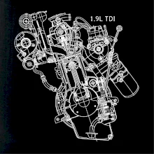Motor Škoda/ VW 1.9L  TDI z boku