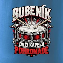 Bubeník drží kapelu pohromadě - červený rockový buben
