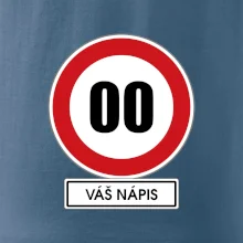 Dopravní značka - rychlost - váš nápis