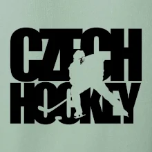 Czech hockey - nápis s hokejistou - Mistrovství světa v ledním hokeji 2026