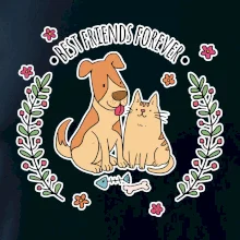 Kočka a pes best friends