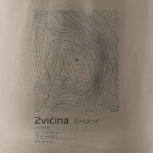 Zvičina - vrstevnice v obdélníku