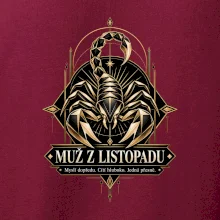 Muž z listopadu geometrický zlatý štír