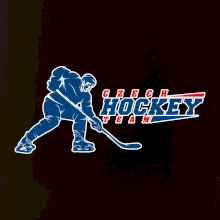 Czech hockey team - hokejista + nápis - Mistrovství světa v ledním hokeji 2025