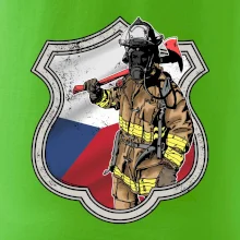 Hasič erb - Česká vlajka