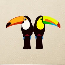 Dva barevní tukani (Moňas)