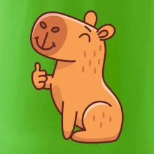 Kapybara s palcem nahoru