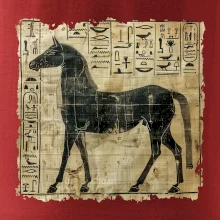 Egyptské hieroglyfy kůň