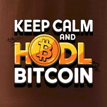 3D nápis Keep Calm and HODL Bitcoin
