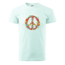 Peace symbol červené květiny