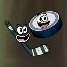 Parové triko - Puk a hokejka